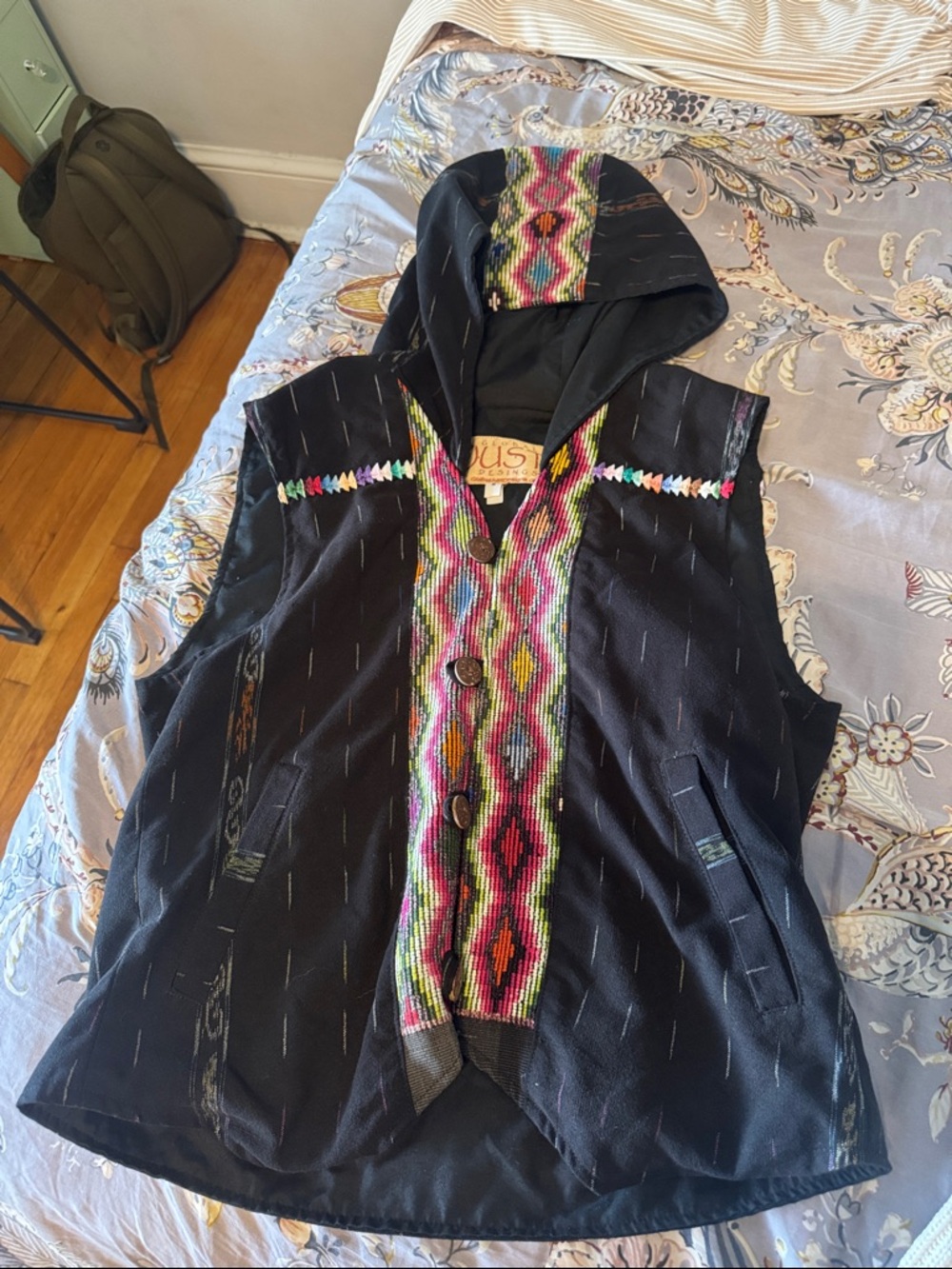 Burner Hooded Embroidered Vest
